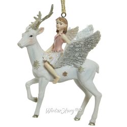 Kaemingk / Arbre de Noël jouet Fée Ellie sur un cerf ailé 11 cm, pendentif