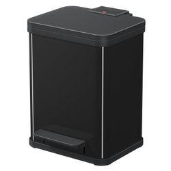 Waste bin Hailo Öko duo Plus M 2 * 9 l., Steel, black