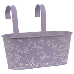 Kaemingk / Hanging planter for the Amalfi balcony 28 * 14 cm lilac, metal