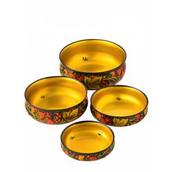 Золотая Хохлома / Set of salad bowls, 4 pieces