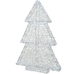 Kaemingk / Glowing figure Christmas tree White Pearl 60 cm, 60 cold white LED lamps with flickering, IP44