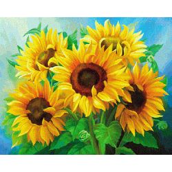 Опт-картина / Tranh theo số 40x50 Hoa hướng dương tươi sáng