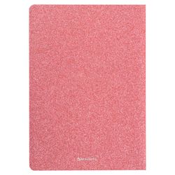BRAUBERG / Máy tính xách tay 48 y. bìa ca rô giả da với sequins, khâu, A5 (147x210mm), HỒNG, SPARKLE / 10 chiếc.