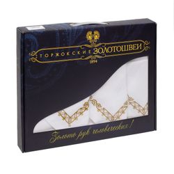 Торжокские золотошвеи / Tablecloth and 12 napkins "Luxury"