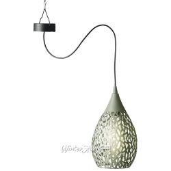 Kaemingk / Suspended solar lamp Solar Drop 21 * 13 cm with warm white LED, green, IP44