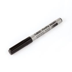 永久性记号笔(不可磨灭)BIC“Marking Fine”,黑色,圆形笔尖,1.2-4.2 毫米
