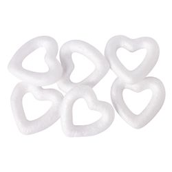 Fogli in gommapiuma per creatività "Cuori ricci", 6 pz., 45 mm, ISOLA DEI TESORI