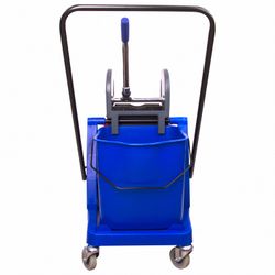 BRABIX harvesting trolley, 2 removable buckets of 23 l, mechanical spinning, plastic frame
