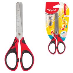 Forbici MAPED (Francia) "Start Soft", 130 mm, manici gommati, assortiti, imballo in cartone con sospensione Euro