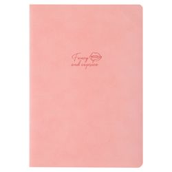 BRAUBERG / नोटबुक 48 y। कोई रिम कवर लेदरेट साबर, सिलाई, A5 (147x210mm), PINK, CAPRISE / 10 पीसी।