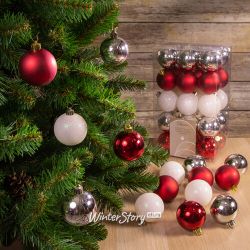 Kaemingk / Sammlung von Plastikkugeln Gracy - Winter Berry 6 cm, 30 Stück