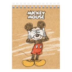HATBER / Notebook "Mickey Mouse" SMALL FORMAT 40 sheets A6, 110x145 mm, comb, cardboard cover, cage