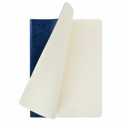 BRAUBERG / Notebook 60 l. in a line smooth leatherette cover, stitching, B5 (179x250mm), NAVY BLUE, VIVA / 2 pcs.