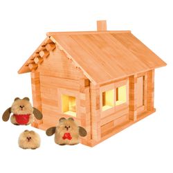 Пелси / Construction set "Three bears hut with dolls and wiring", 151 elements