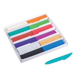 Plastilina clásica LUCH "Prestige" 12 colores, 10 colores + 1 dorado + 1 plateado, 230 g, con pila