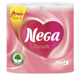 NEGA / Classic toilet paper, white, 2-layer, solder 4 pcs. (4x17.5 m)