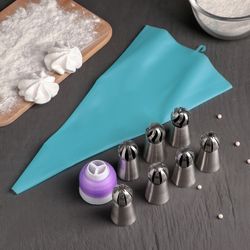 Доляна / Doliana / 糕点套装，9 件：包，7 个附件（底座直径 3 厘米），适配器，MIX 附件