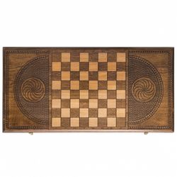 GamesDealer / Backgammon sculpté "Armoiries de la Fédération de Russie" 60, Zakaryan