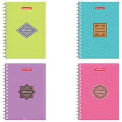 Küçük formatlı defter (160х114 mm), А6, BRAUBERG, 120 yaprak, tarak, kafes, "Süs"
