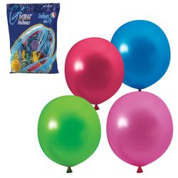 FUNNY ZATEYA / Balloons 12 "(30 cm), set of 100 pcs., 12 metallic colors, in a bag