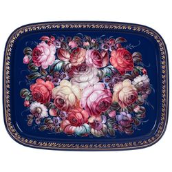 Жостово / Articulated Zhostovo tray 45x35 cm