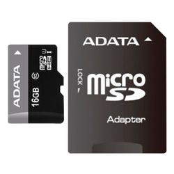 A-DATA / Micro SDHC memory card 16 GB, Premier, 50 Mb / s. (class 10), with adapter