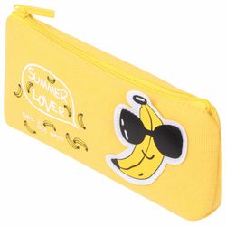 Pencil case-cosmetic bag BRAUBERG, canvas with applique, "Cool Banana", 19х4х8 cm