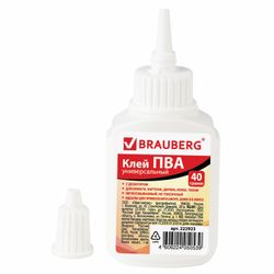 PVA glue BRAUBERG (paper, cardboard, wood), 40 g