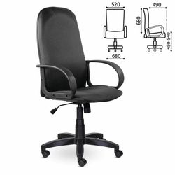 BRABIX office chair "Praktik EX-279", JP/skin fabric, gray