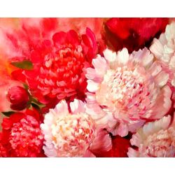 Опт-картина / Painting by numbers 40x50 Bright peonies