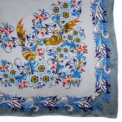 Золотая Хохлома / Natural silk scarf in a gift box