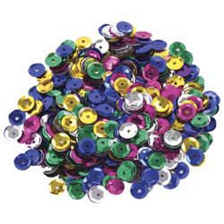 Sequins for creativity "Classic", color assorted, 6 mm, 30 grams, 5 colors, TREASURE ISLAND