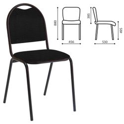 RS00L visitor chair, black frame, black fabric