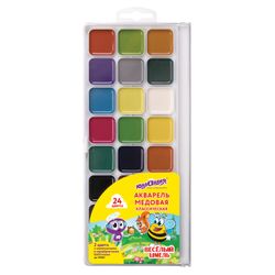 Paint watercolor ONLANDIA "JOLLY BEE" honey, 22+2 colors (gold + silver), MAGIC