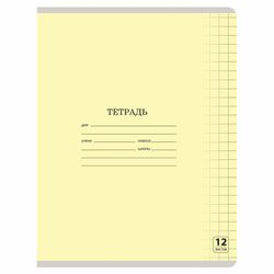 ЮНЛАНДИЯ / Notebook 12 y. CLASSIC, large cage, cardboard cover, ASSORTED / 20 pcs.