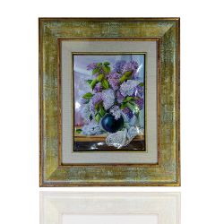 Ростовская финифть / Panel "Bouquet of lilacs"