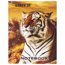STAFF / Defter "Tiger" KÜÇÜK FORMATI 80 yaprak A6, 110х147 mm, ciltli, lamine kapak, kafes