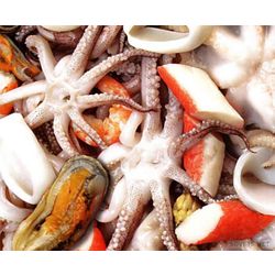 Seafood: Octopus, Flying Fish Roe and Shrimp