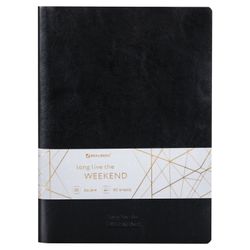 BRAUBERG / नोटबुक 60 एल। चेकर कवर चिकनी लेदरेट, सिलाई, A4 (210x297mm), BLACK, VIVA / 10 पीसी।