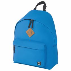 Backpack BRAUBERG, universal, city-format, single tone, blue, 20 litres, 41х32х14 cm