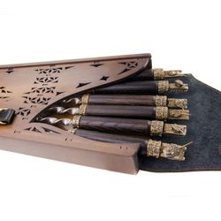 Золотая антилопа / Collectible souvenir set of skewers (6 pcs.) With the tip "Tank"