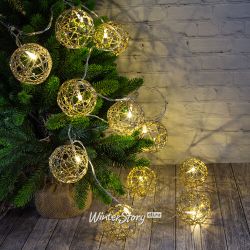 Kaemingk / LED garland-balls Olympia lights 3.8 m, 20 warm white lamps, transparent PVC, IP20