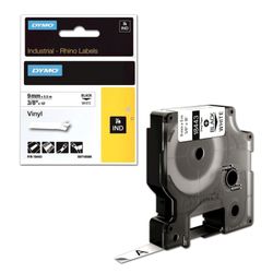 DYMO Rhino Label Printer Cartridge 9mm x 1.5m Heat Shrink Tubing Black Font Yellow Tube