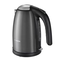 KETTLE BOSCH TWK7805, 1.7 litres, 2200w, closed heating element, stainless steel, black