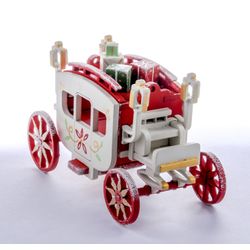 Toy Christmas tree "Carriage covered" 3020 Red Classic