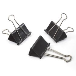 The holders BRAUBERG large SET 12 pieces, 51 mm, 230 sheets, black, cardboard box