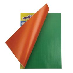 Papel colorido, A4, revestido (brilhante), 16 folhas de 8 cores, em um grampo, UNLAND, 200x280 mm, "POLYOT"