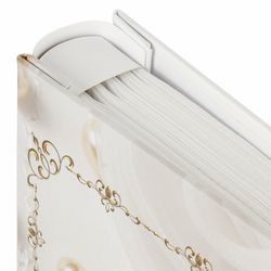 Photo album BRAUBERG "Rings and pearls" for 200 photos 10x15 cm, hard cover, binding, box