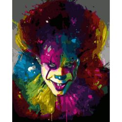 Опт-картина / Painting by numbers 40x50 Pennywise