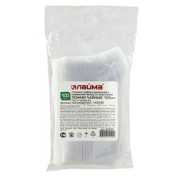 ЛАЙМА / Disposable teaspoons 125 mm, SET 100 pcs., "ETALON", plastic, white